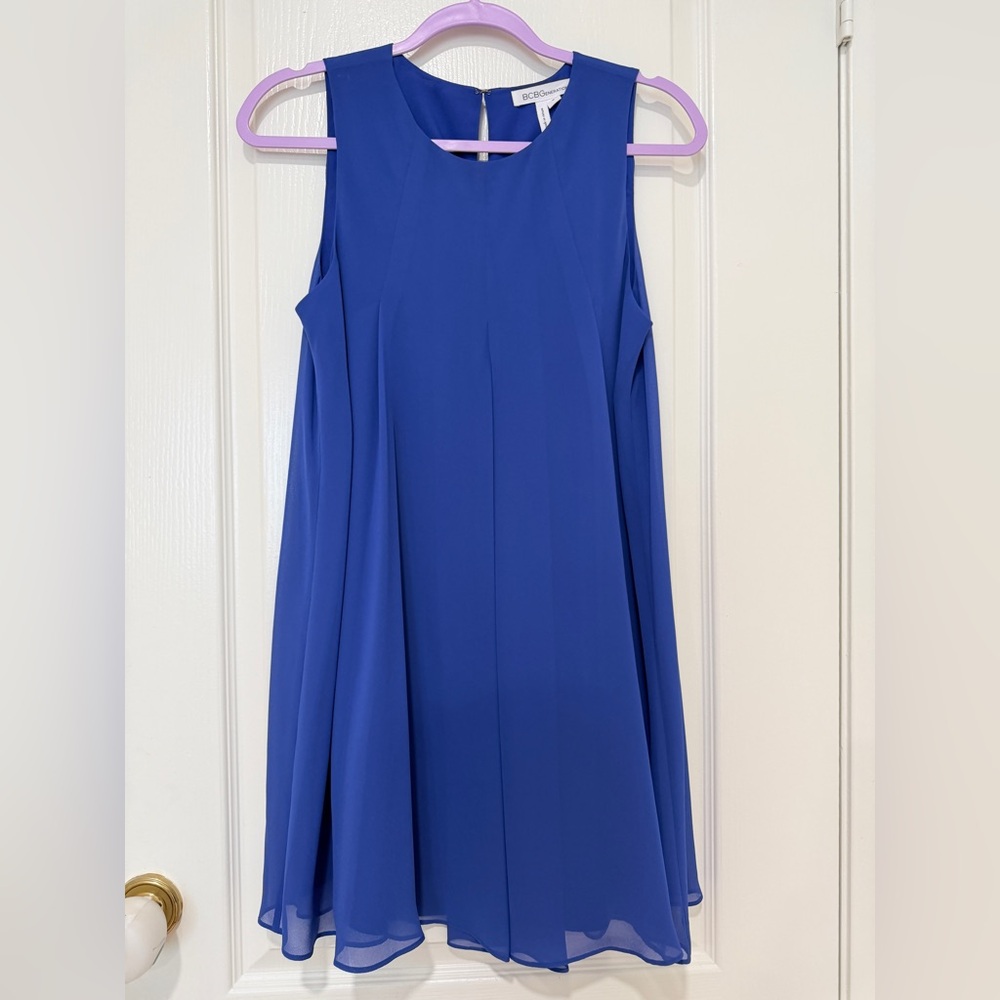 BCBGeneration Blue A-Line Sleeveless Dress Size S